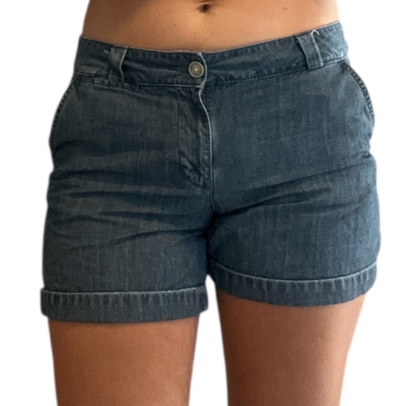Tommy Hilfiger Blue Denim/Linen Shorts | Size 6 - Picture 1 of 7